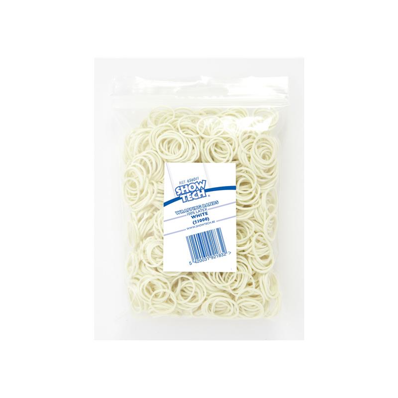 Show Tech Lateks gumice za ovijanje bele barve 15 mm, 1000/1