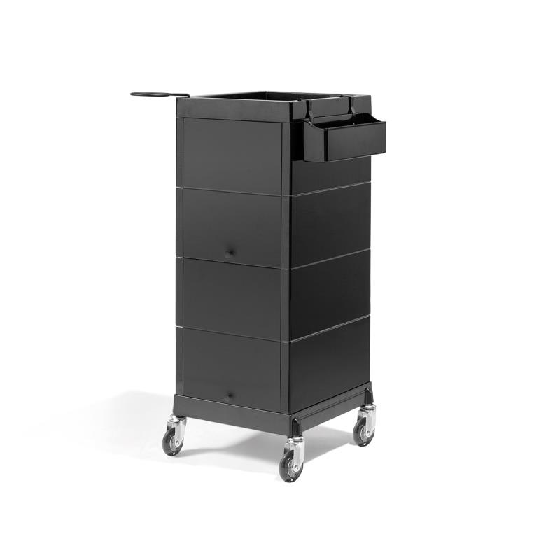 Compact Voziček črna barva zaprti predali  38,5 x 39 x 88 cm