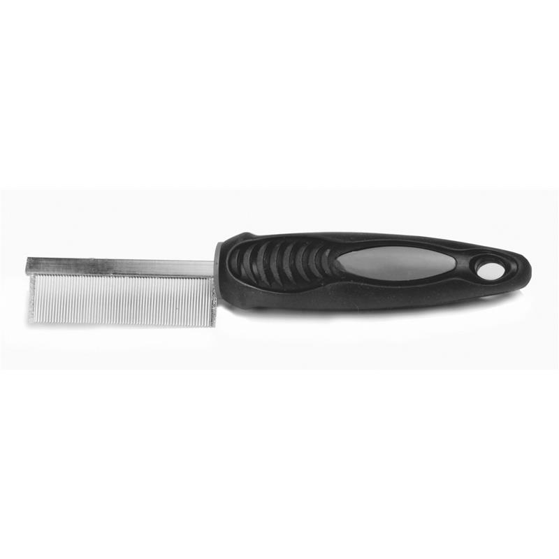 RF Kovinski GLAVNIK za bolhe – gumijast nedrseč ročaj, 18 cm