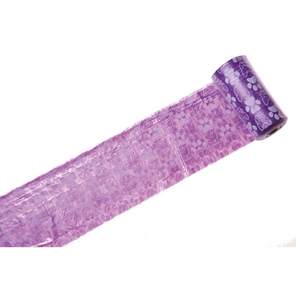 RF Vrečke vijola z vzorcem za pasje iztrebke, 9 rol po 20 vrečk (27,5 x 30,5 cm) 180/1