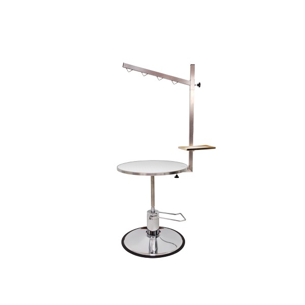 Iv San Bernard Dvižna vrtljiva okrogla grooming miza z enostranskim privezom za nego psov