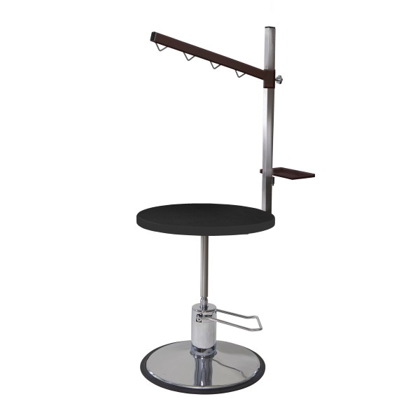 Iv San Bernard Dvižna vrtljiva okrogla grooming miza z enostranskim privezom za nego psov